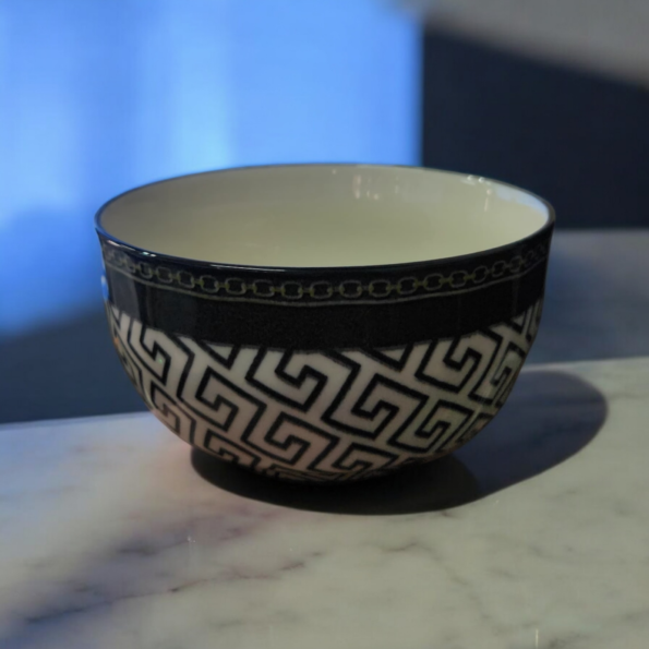 TAZA CERAMICA HONDO DISEÑO LABERINTO