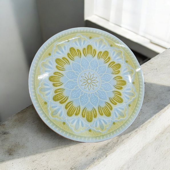 PLATO DE CERAMICA PANDO DISEÑO MANDALA