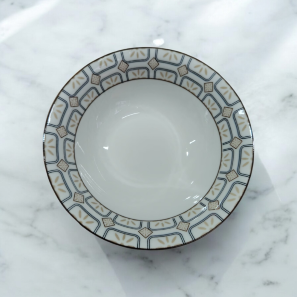 PLATO CERAMICA HONDO BORDE MOSAICO