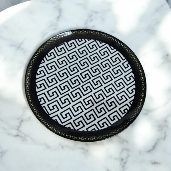 PLATO CERAMICA PANDO DISEÑO LABERINTO