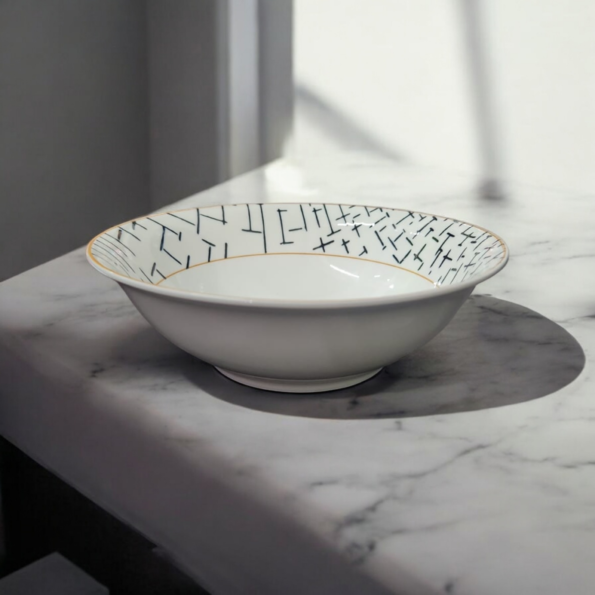 PLATO CERAMICA  PANDO BORDE LINEAS